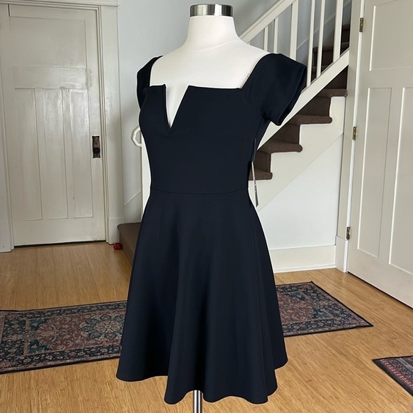LULUS Off-the-Shoulder Skater Dress in Black NWT Size Medium - Picture 12 of 14